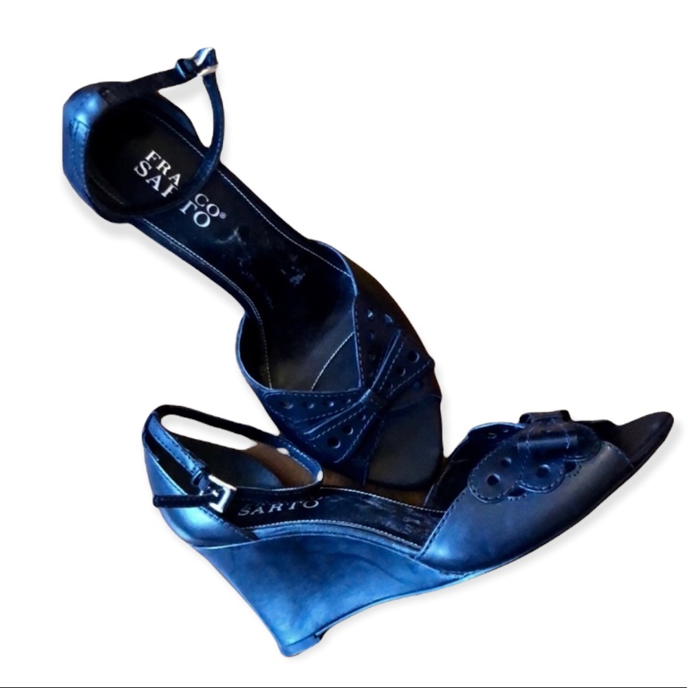 Franco Sarto peep toe wedge sandals